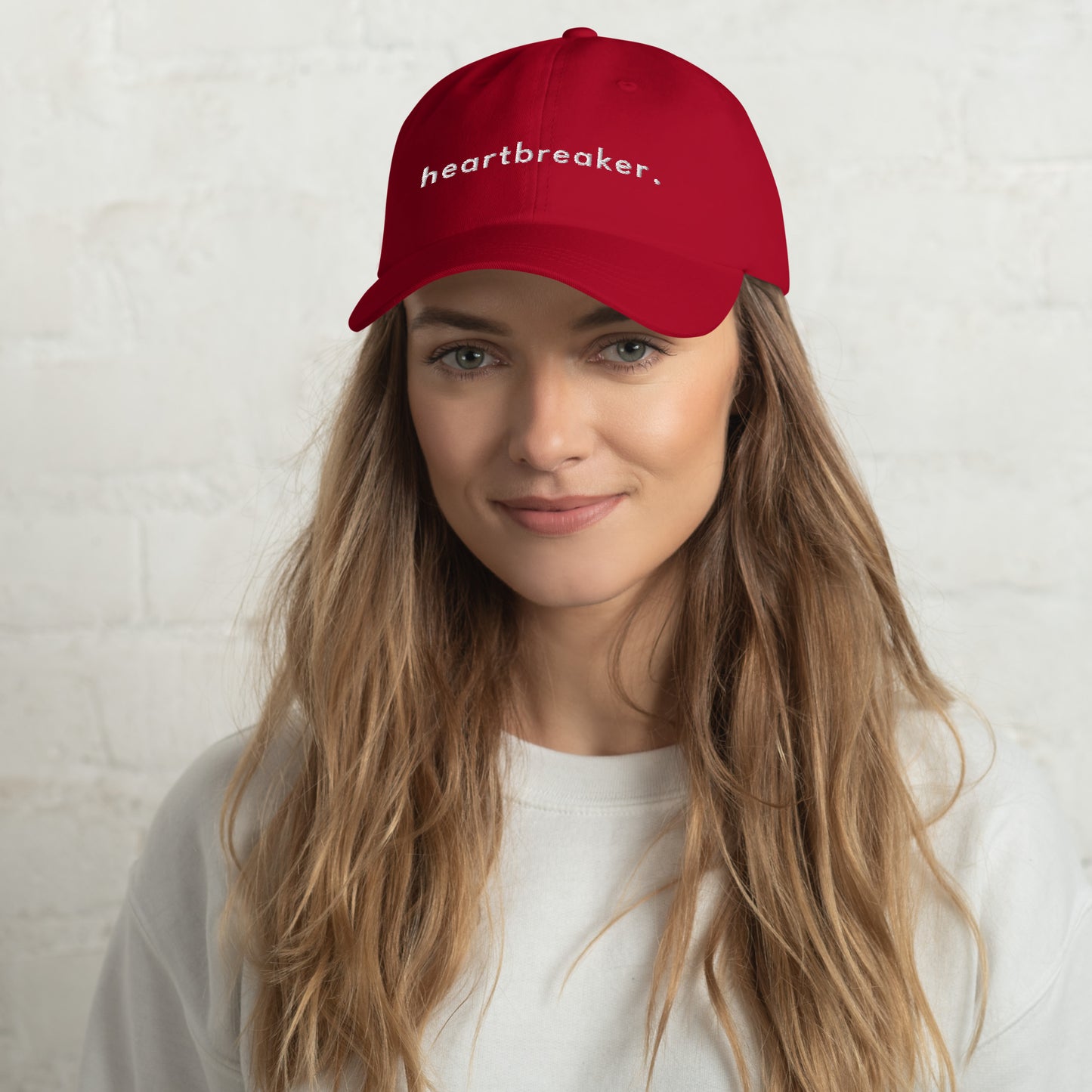 heartbreaker-classic-dad-cap in Stone Classic dad cap with embroidered witty quote – Stay Witty classic baseball hat with adjustable strap and curved brim.
