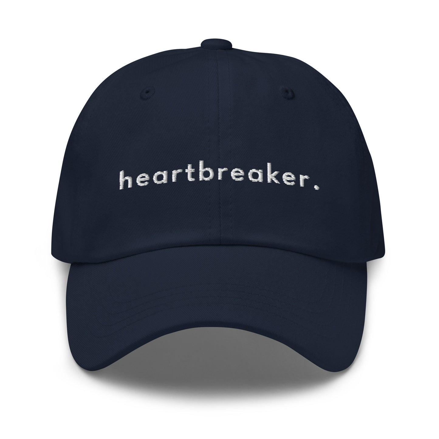 heartbreaker-classic-dad-cap in Classic dad cap with embroidered witty quote – Stay Witty classic baseball hat with adjustable strap and curved brim.