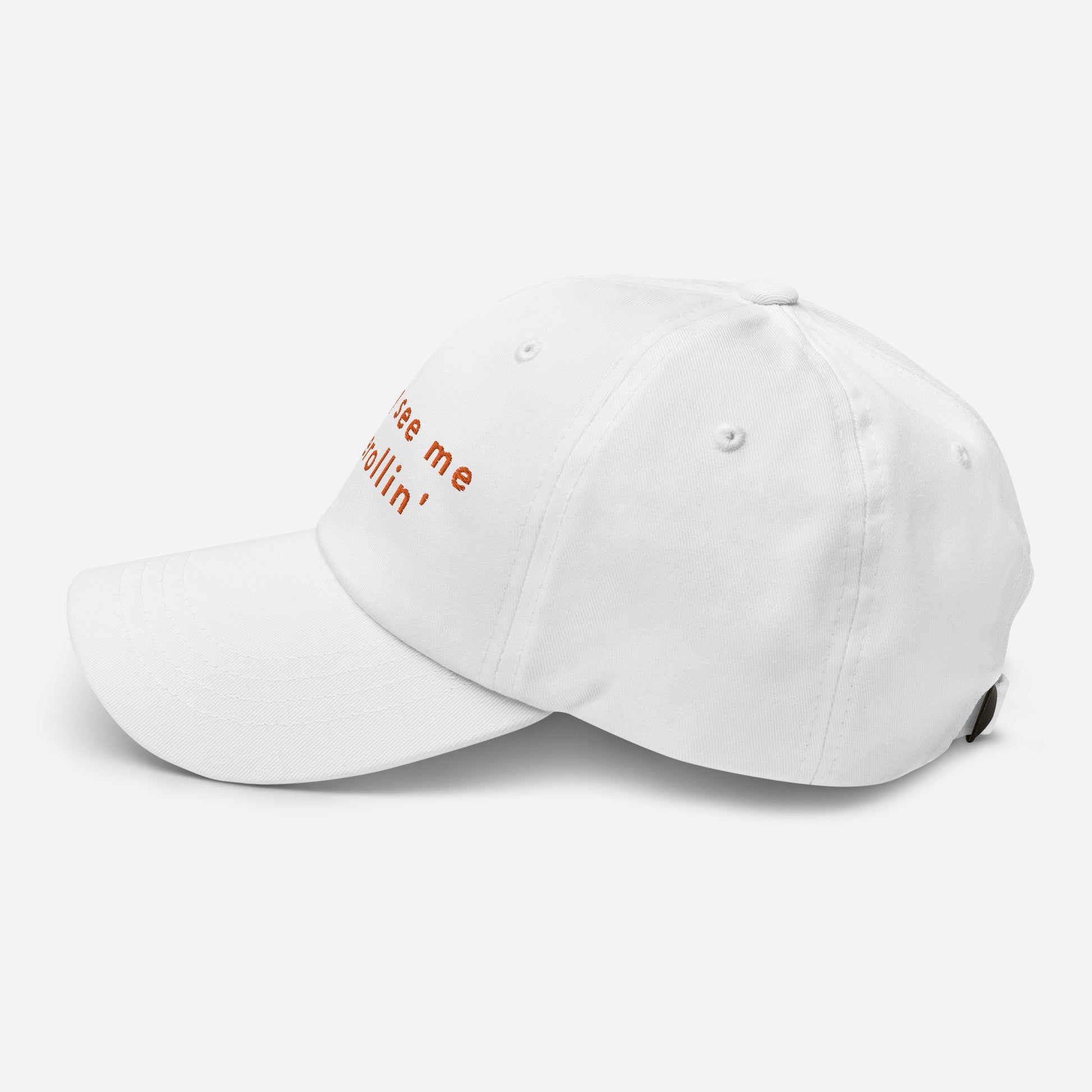 they-see-me-aperollin-classic-dad-cap in Stone Classic dad cap with embroidered witty quote – Stay Witty classic baseball hat with adjustable strap and curved brim.
