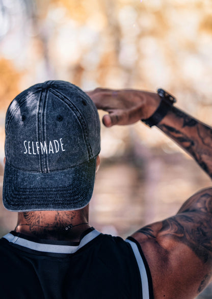 selfmade-vintage-dad-cap-lx-collection-by-alex-koch in Black Classic dad cap with embroidered witty quote – Stay Witty classic baseball hat with adjustable strap and curved brim.