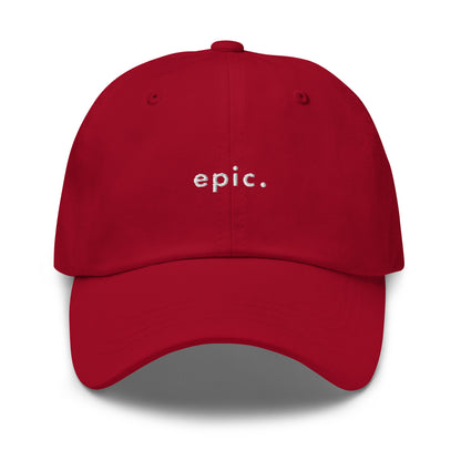 epic-classic-dad-cap in Black Classic dad cap with embroidered witty quote – Stay Witty classic baseball hat with adjustable strap and curved brim.