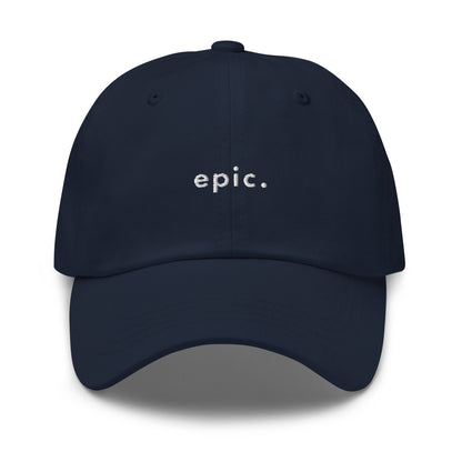 epic-classic-dad-cap in  Classic dad cap with embroidered witty quote – Stay Witty classic baseball hat with adjustable strap and curved brim.