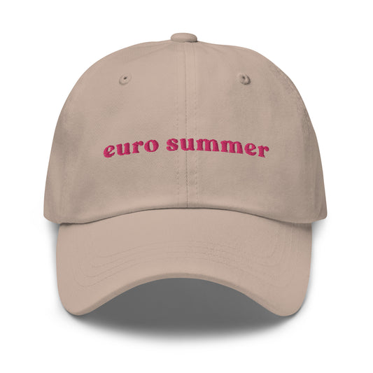 euro-summer-classic-dad-cap in Black Classic dad cap with embroidered witty quote – Stay Witty classic baseball hat with adjustable strap and curved brim.